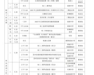 迎春中学2024-2025学年第二学期第十五周工作安排表